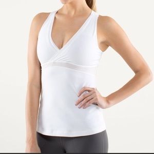 Lululemon Deep V Athletic Tank Mesh Racerback 10