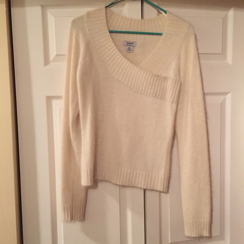 Guess Soft Cream Colored Sweater NWOT
