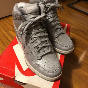 NEW Nike Dunk Sky Hi Sneakers Wedge 6.5 Wolf Grey