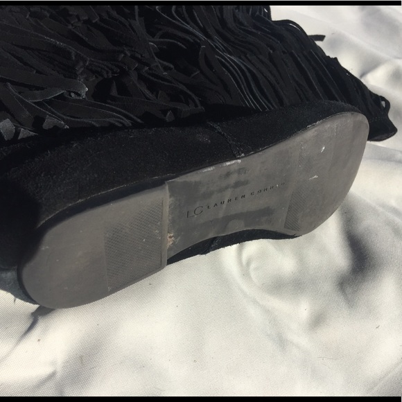 Lauren Conrad black fringe boot 7.5 - Picture 2 of 2