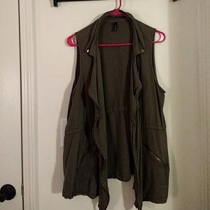 Maurices Anorak Vest Asymmetrical Zipper