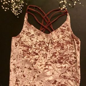 American eagle velvet crop top