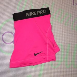 Pink Nike Pros (Like New)