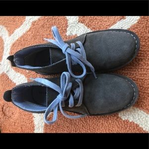 Size 10 kids grey/blue suede Cole Haan shoes
