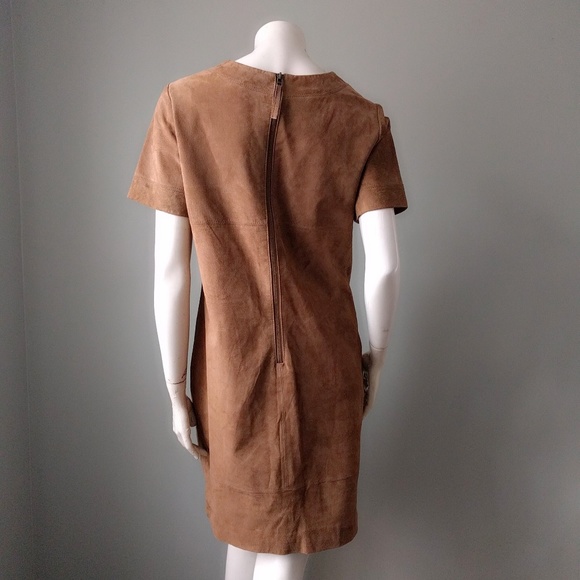 HP ❤️ Neiman Marcus Suede Shift Boho Minidress M - Picture 6 of 8