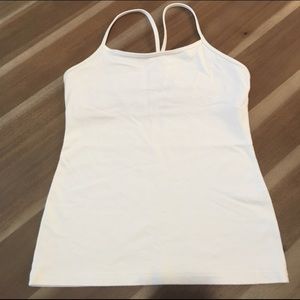 Lululemon Power Y Tank white, size 10