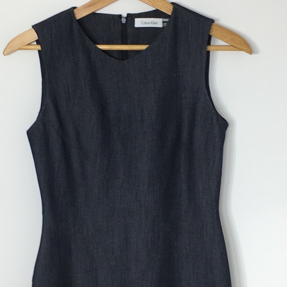 Calvin Klein Dresses & Skirts - Calvin Klein stretch denim color sleeveless dress