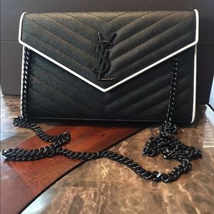Saint Laurent Monogram Matelassé Two-Tone Wallet