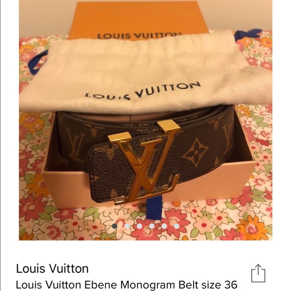 Authentic LV Ebene Monogram Belt - Picture 4 of 8