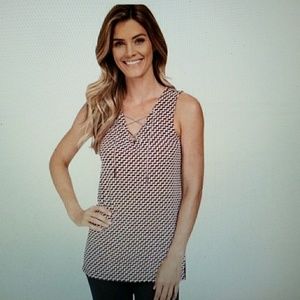 Michael Kors Lace Up Blouse