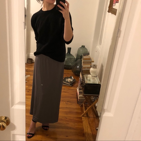 Vintage J. JILL Grey Mesh Strapless Midi Tube Dress / Maxi Skirt 90s Grunge - M - Picture 10 of 16