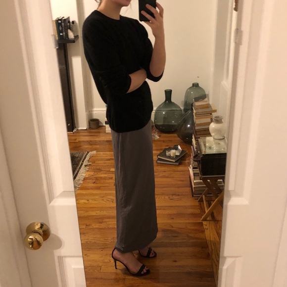 Vintage J. JILL Grey Mesh Strapless Midi Tube Dress / Maxi Skirt 90s Grunge - M - Picture 4 of 16