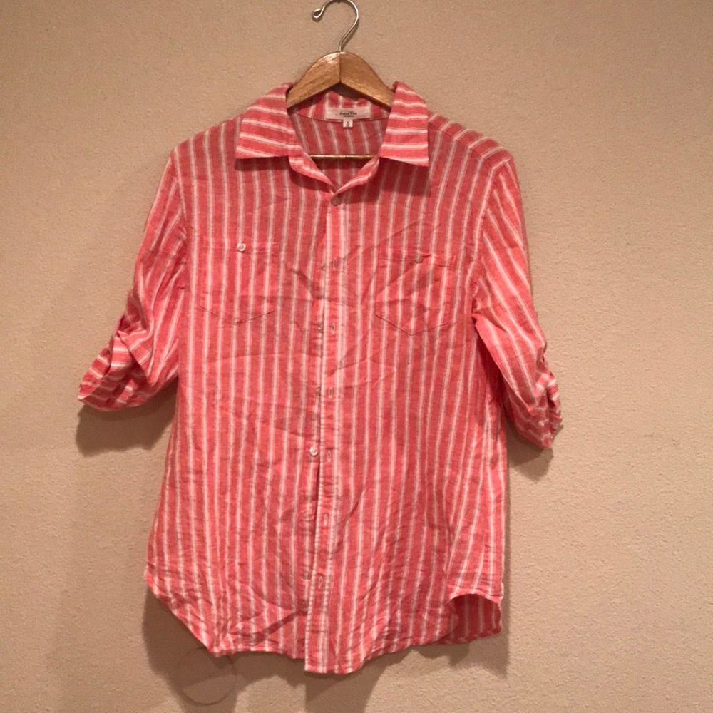 Striped button up shirt