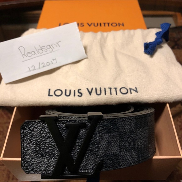 Louis Vuitton | Accessories | Authentic Lv Damier Graphite Belt | Poshmark