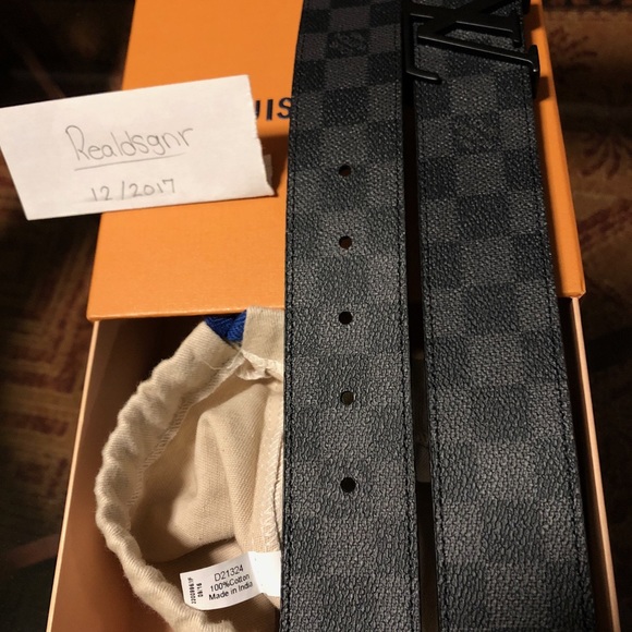 Authentic LV Damier Graphite Belt - Picture 3 of 8