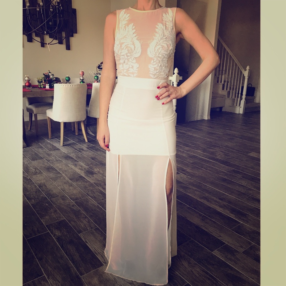 Missguided Premium Embellished Top Maxi Dress