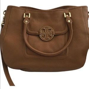 Tory burch tan leather satchel