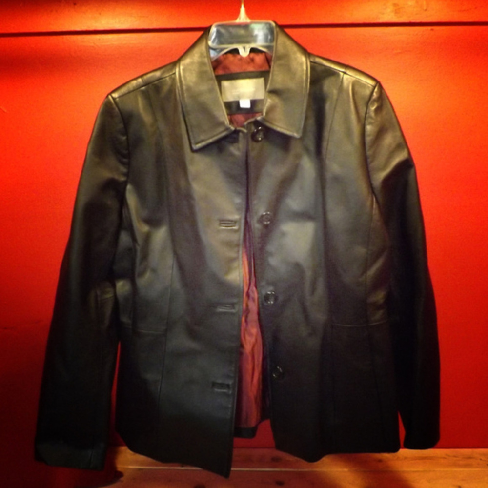 Croft and Barrow GENUINE Leather Jacket Women