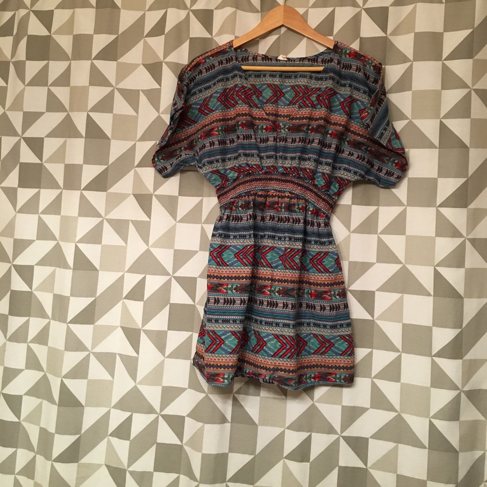 Colorful print lightweight summer dress