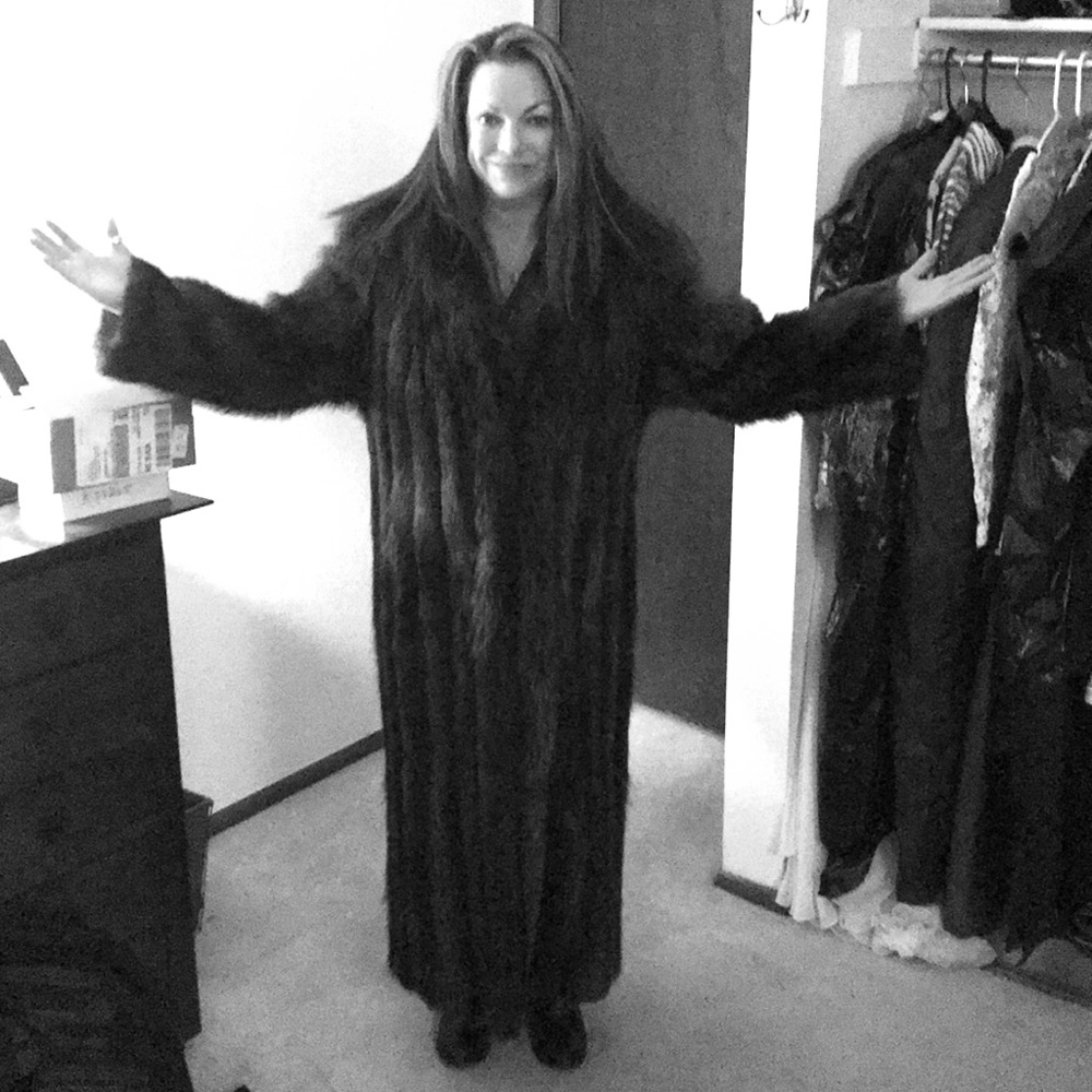 Teak Dyed Beaver Coat Marks Furs