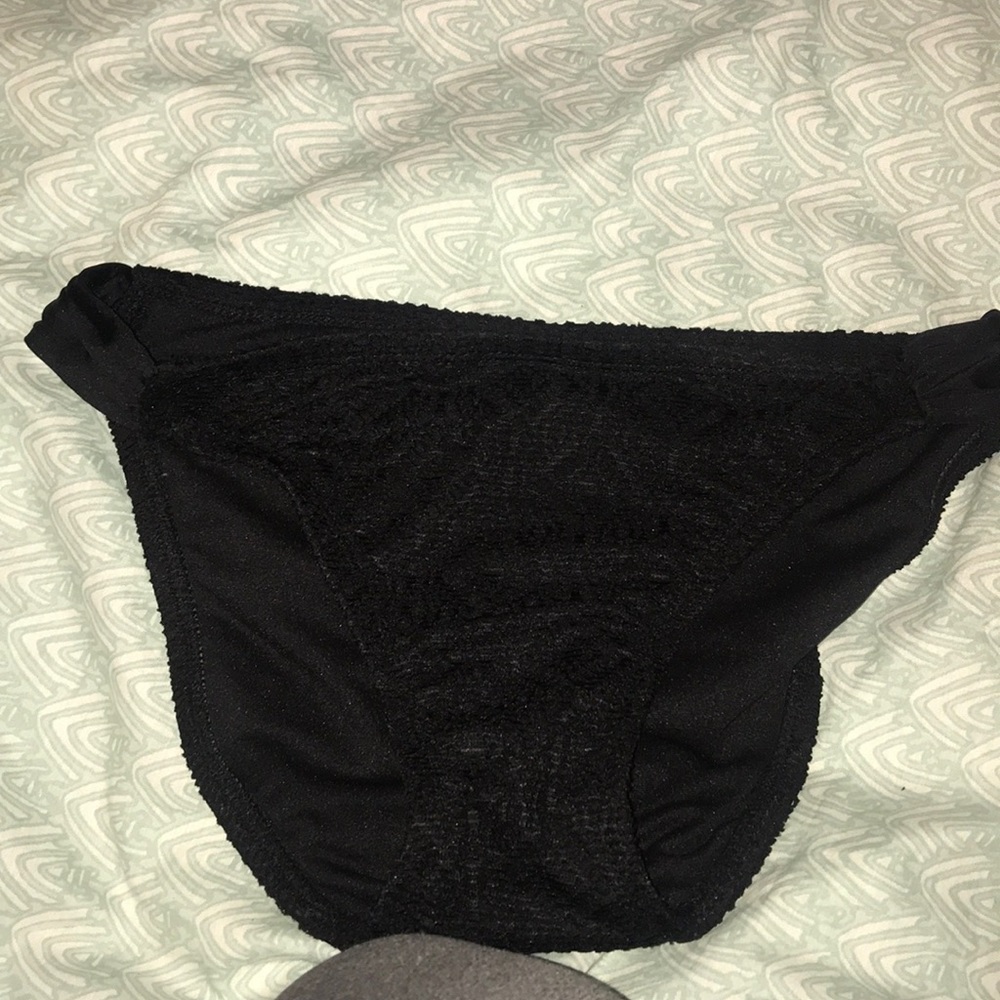black bathing suit bottoms