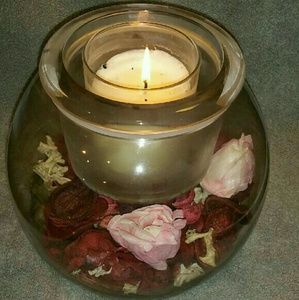 Party lite glass bowl