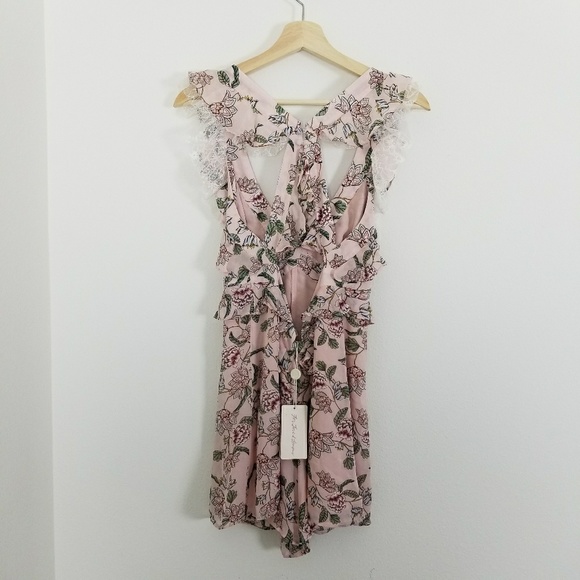 🚫SOLD 🚫For Love and Lemon Floral Romper - Picture 5 of 8