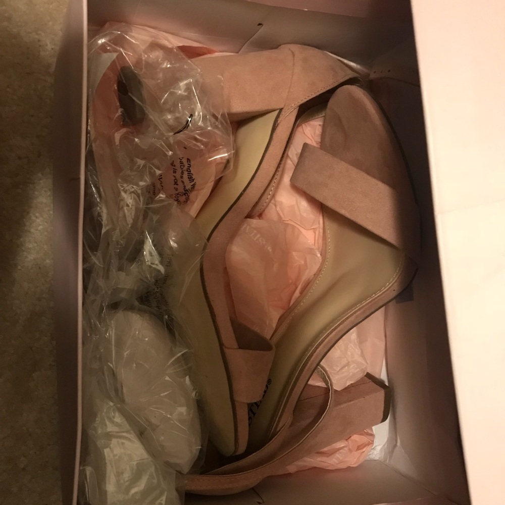 Wide wedge heels