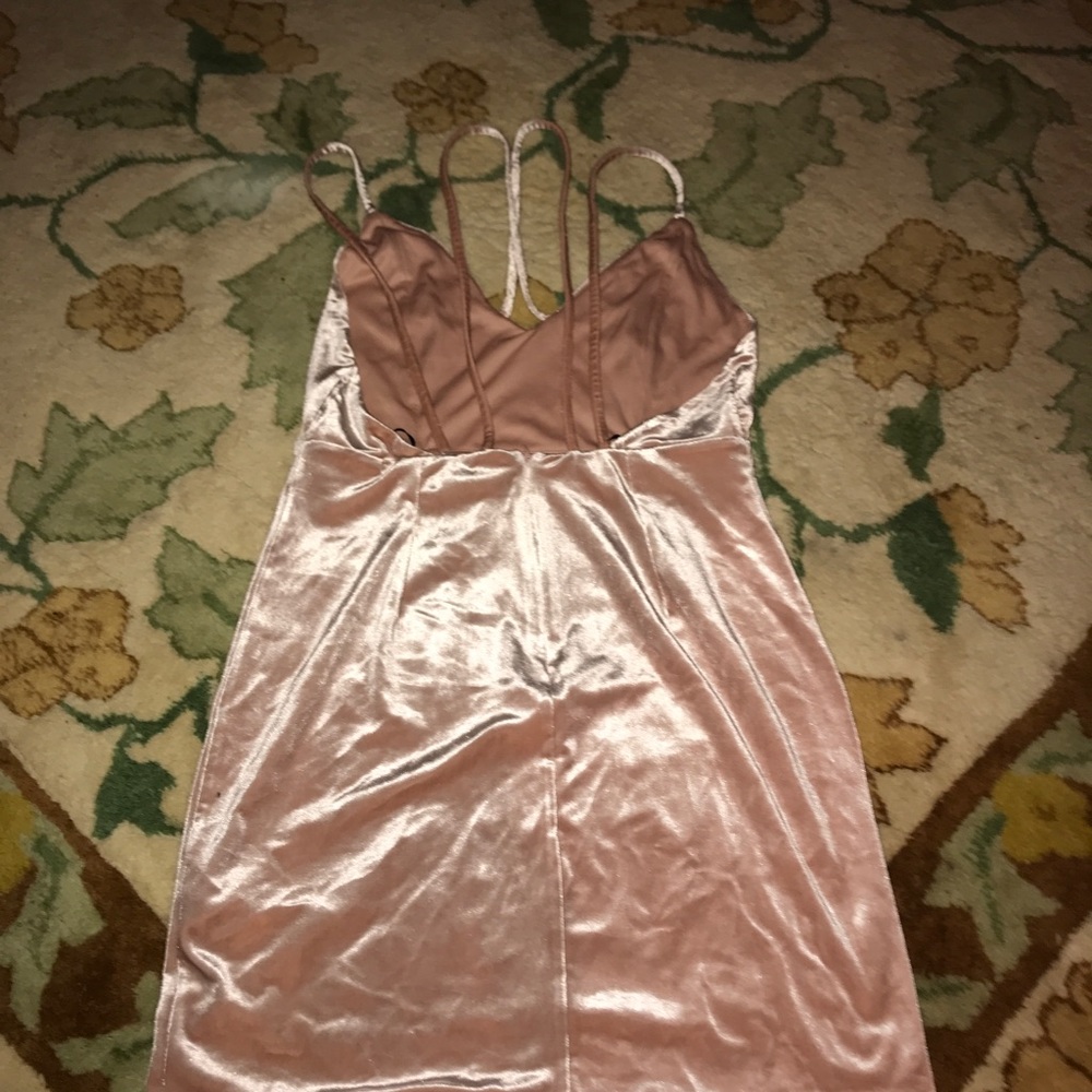 Velvet spaghetti strap dress