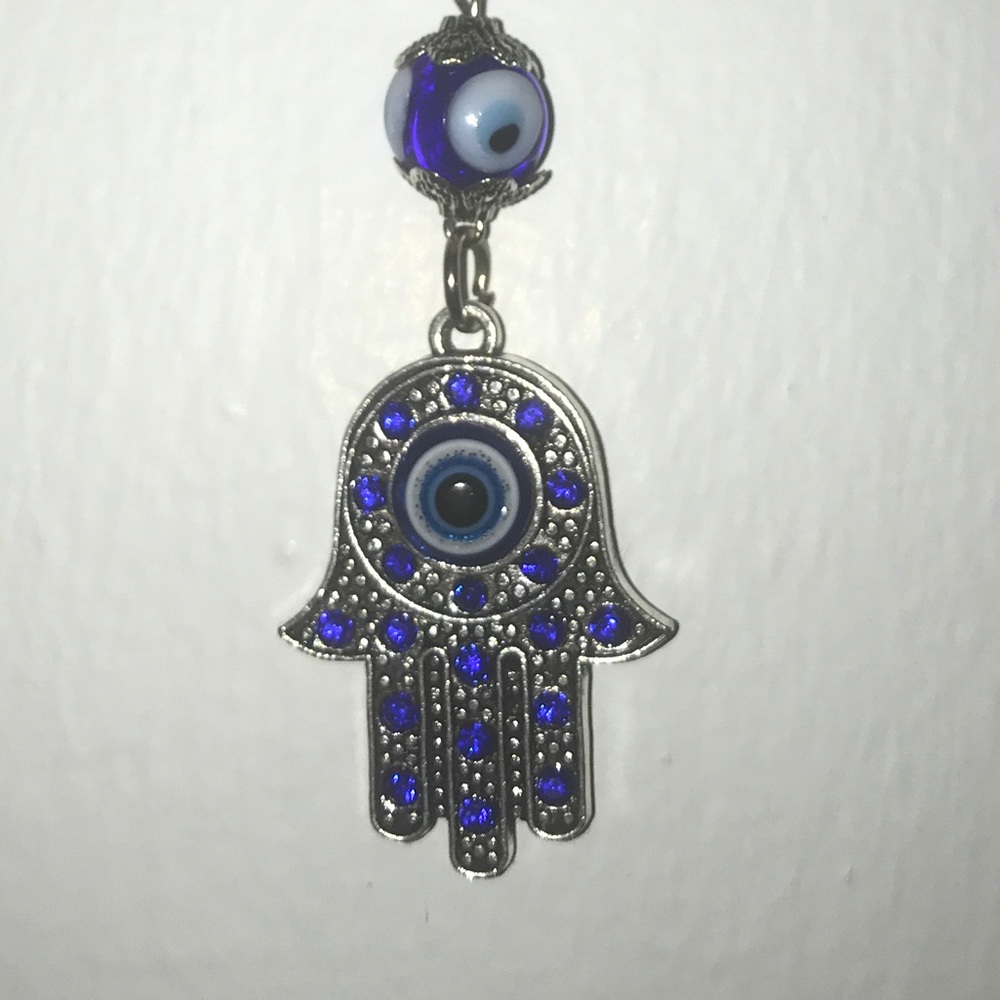 Hamsa Evil Eye Key Chain - Picture 2 of 7