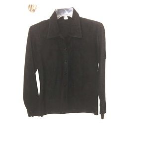 Black button-down shirt