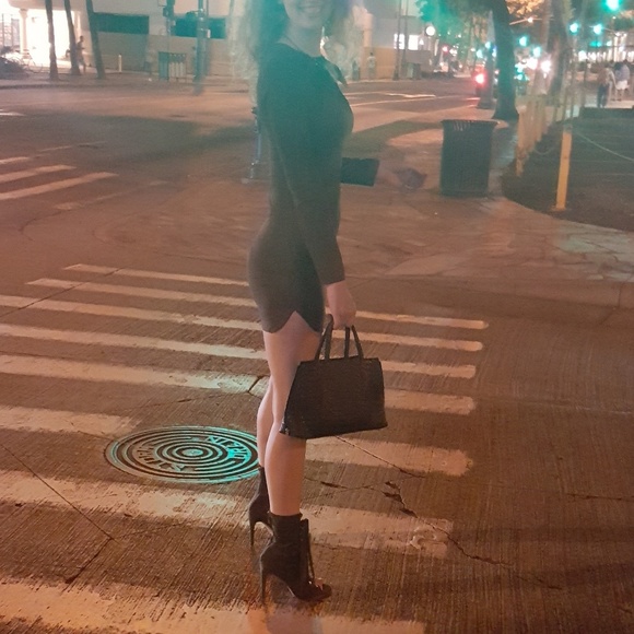 Dresses & Skirts - Green Suede Dress