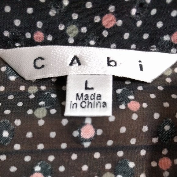 Cabi Swiss Dot Popover Blouse - Picture 5 of 8