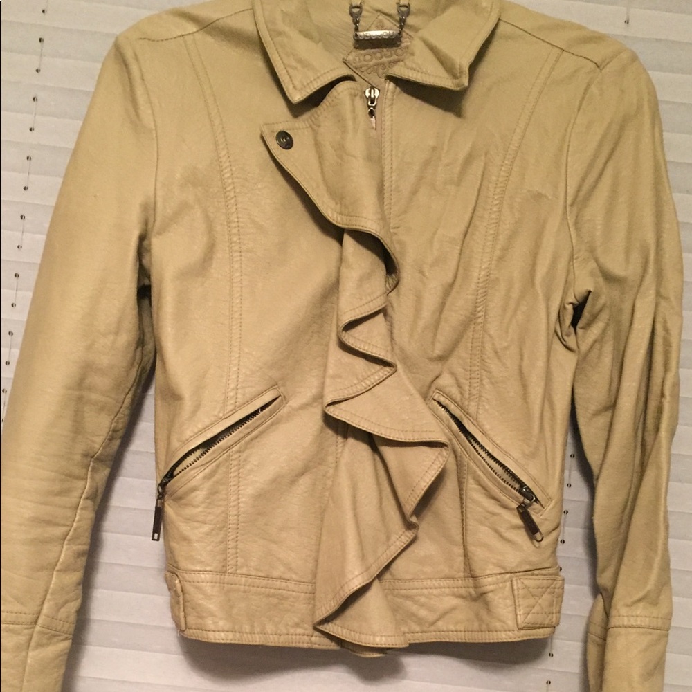 Tan leather jacket
