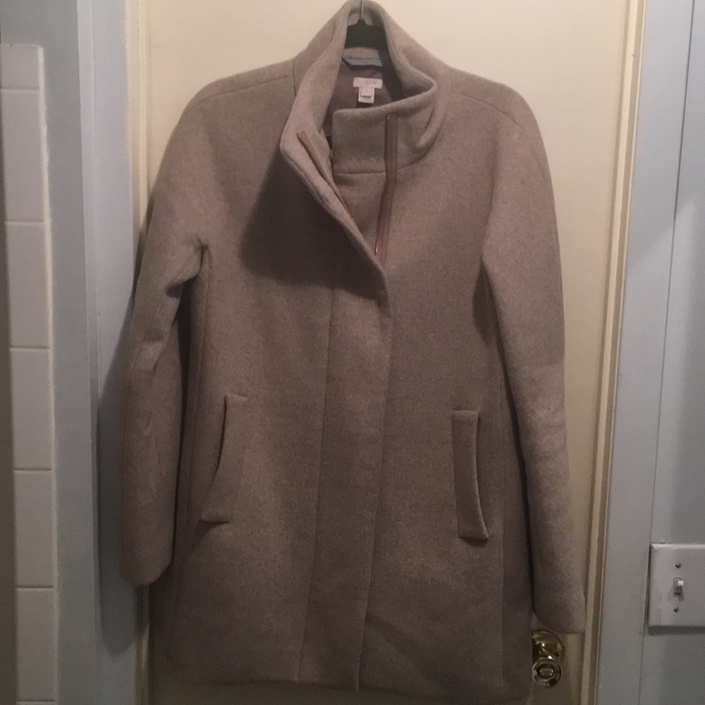 J. Crew City Coat in Heather Stone