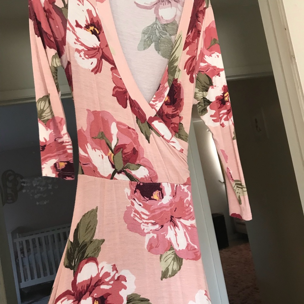 Pink Floral Maternity dress