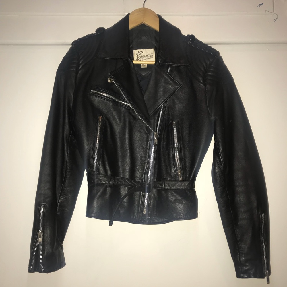 A true genuine leather biker jacket.