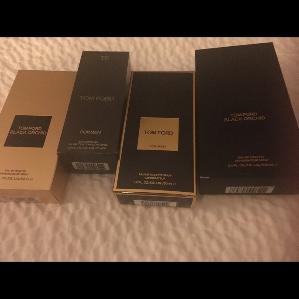 Tom Ford Cologne Boxes, Bronzer, Versace & Bulgari