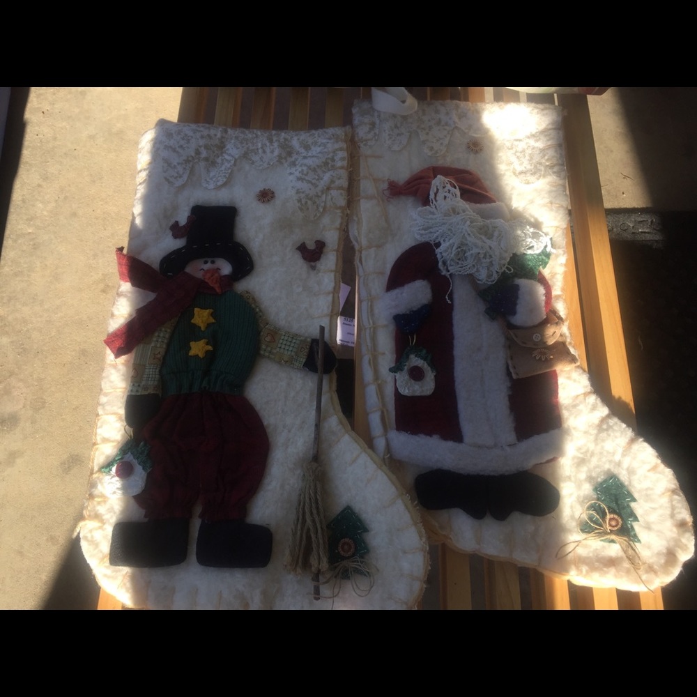 SOLD Santa 🎅 Stocking Snowman ⛄️Stocking Kissing Ball