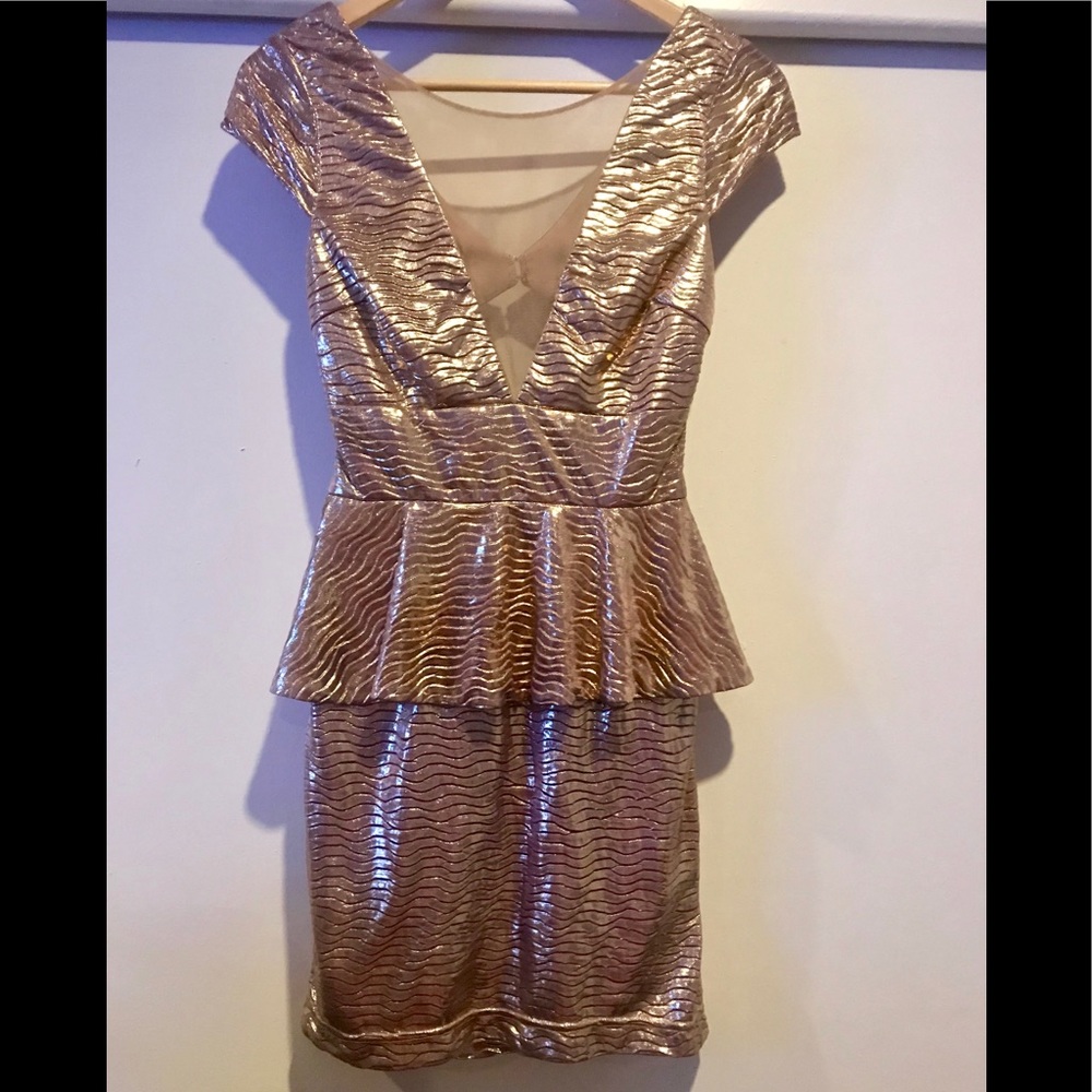 Beautiful gold/ rose gold mini dress.