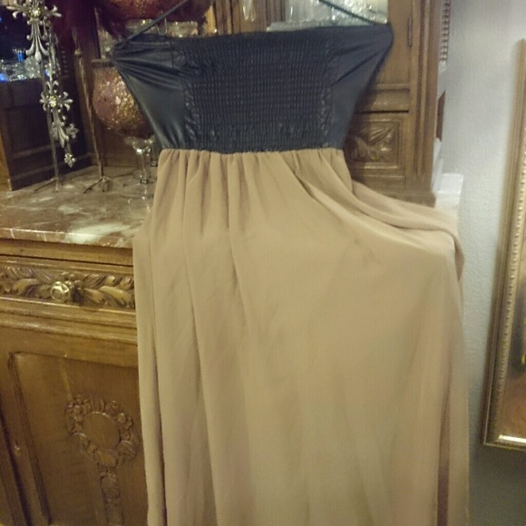 High low black and tan studded dress. - Picture 2 of 2