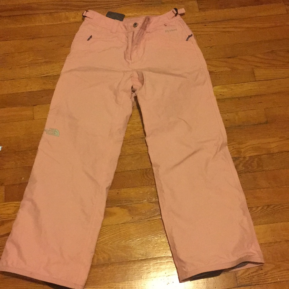 Pink snow pants