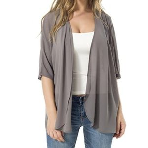 Final Price 💕🌸Grey Chiffon Cardigan