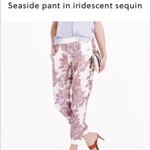 NWT J Crew Sequinned Jogger Seaside Pant Sz 12