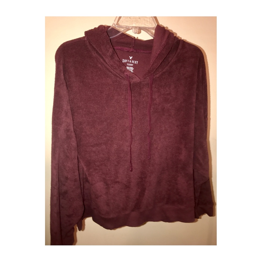 Terry crop hoodie