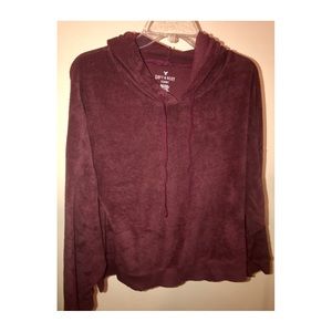 Terry crop hoodie