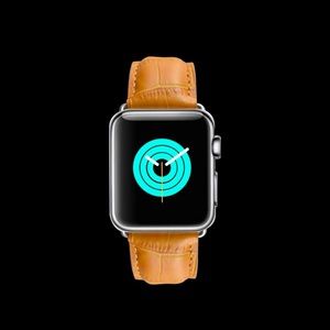 Tan Crocodile Leather 42mm Apple Watch band