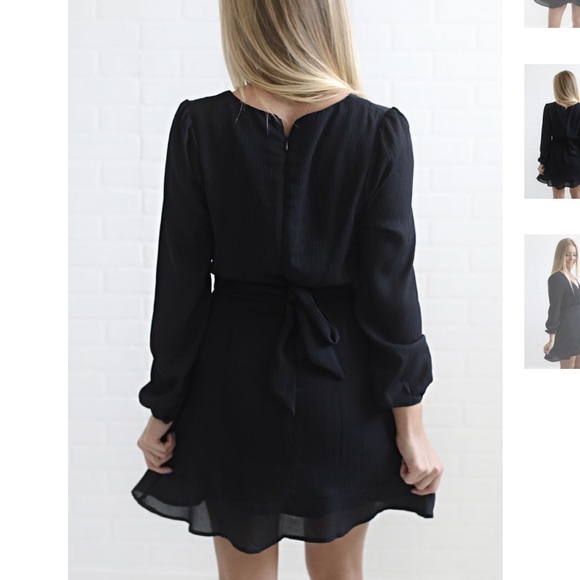 High society wrap dress black BNWT - Picture 4 of 5