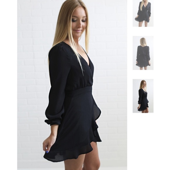 High society wrap dress black BNWT - Picture 5 of 5