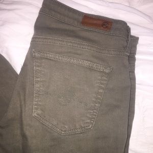 AG green cropped jean